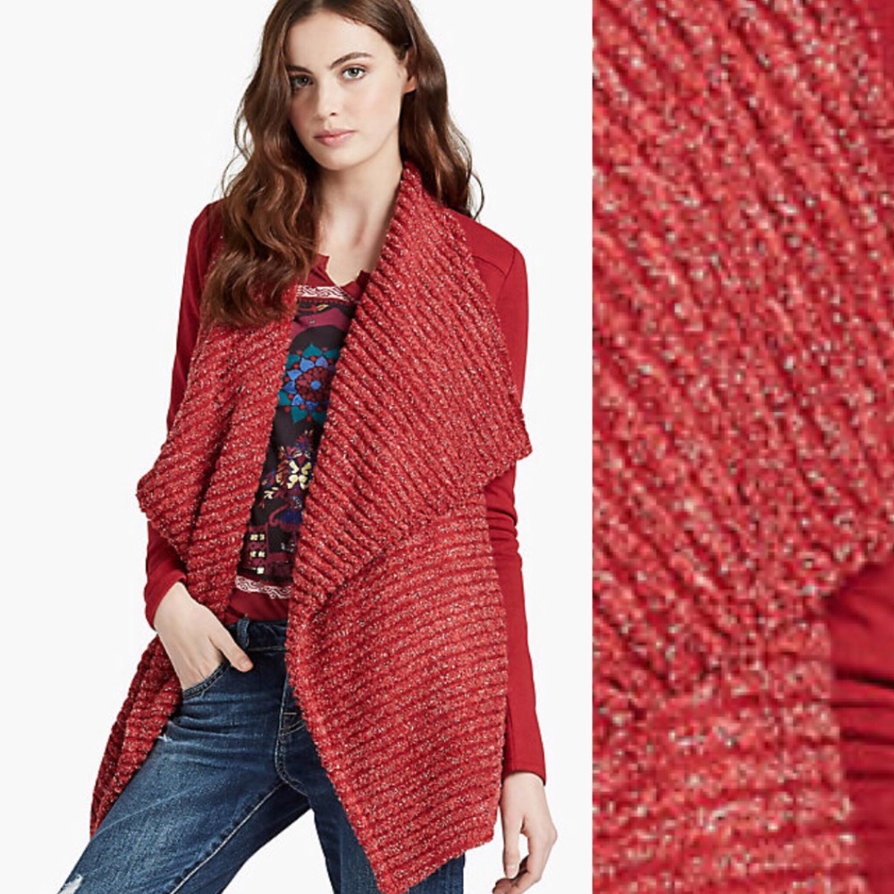 Lucky Brand sweater mixed wrap